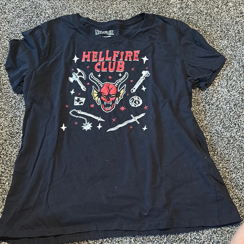 Netflix Black and Red Hellfire Graphic Tee